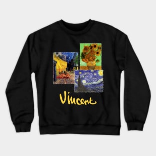 3 Famous Vincent van Gogh Paintings Crewneck Sweatshirt